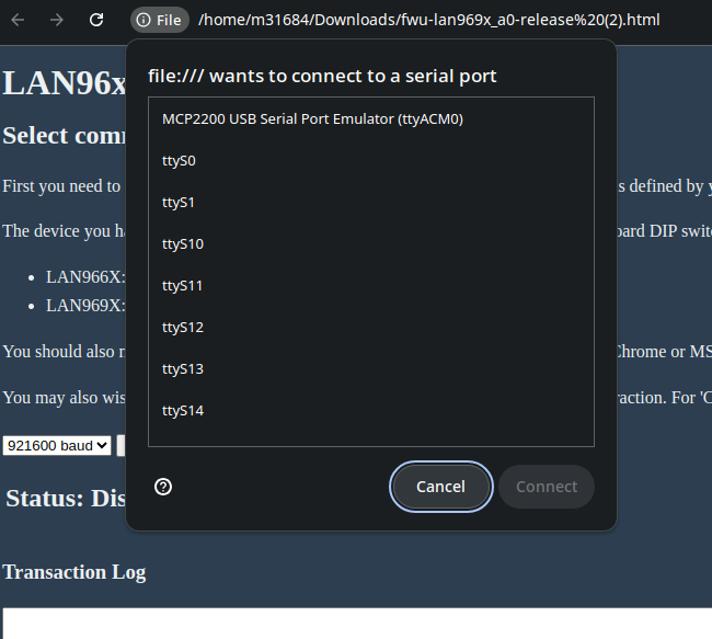 lan969x debrick fwu uart